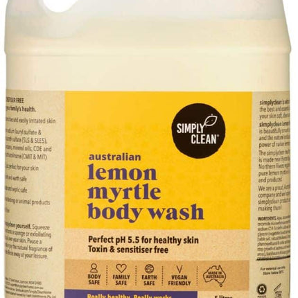 SIMPLY CLEAN BODY WASH LEMON MYRTLE 5L
