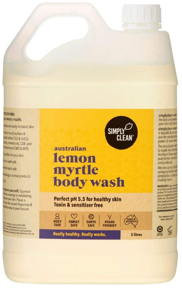 SIMPLY CLEAN BODY WASH LEMON MYRTLE 5L