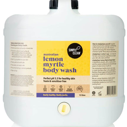 SIMPLY CLEAN BODY WASH LEMON MYRTLE 15L
