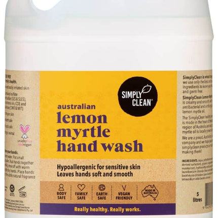 SIMPLY CLEAN HAND SOAP LEMON MYRTLE 5L