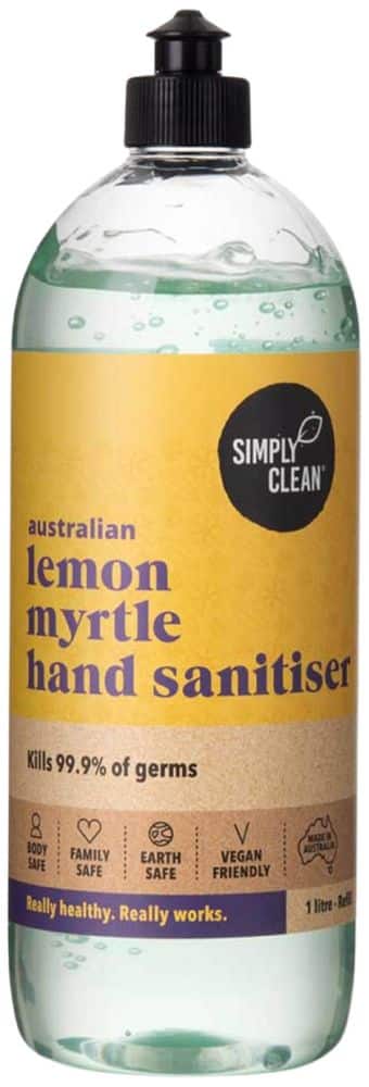 SIMPLY CLEAN HAND SANITISER LEMON MYRTLE 1L