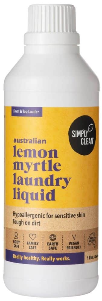 SIMPLY CLEAN LAUNDRY LIQUID LEMON MYRTLE 1L
