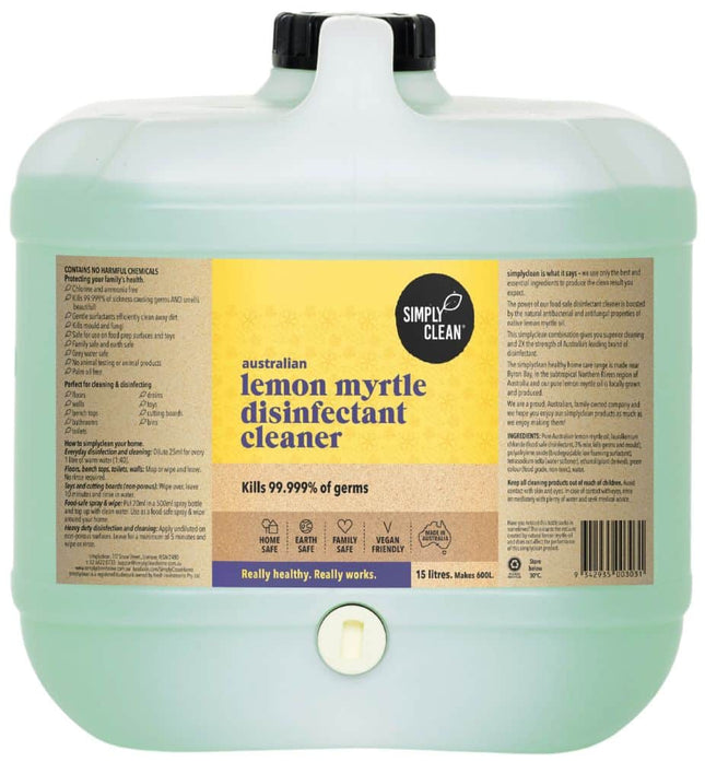 SIMPLY CLEAN DISINFECT.CLEANER LEMON MYRTLE 15L