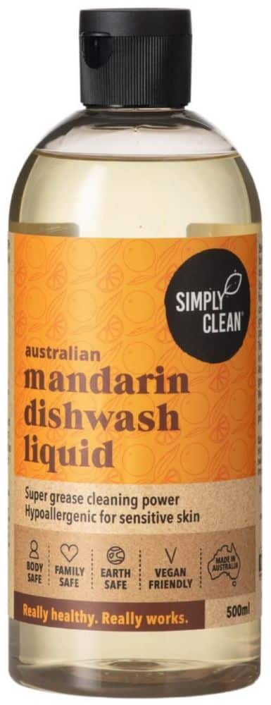 SIMPLY CLEAN DISHWASH LIQUID MANDARIN 500ML