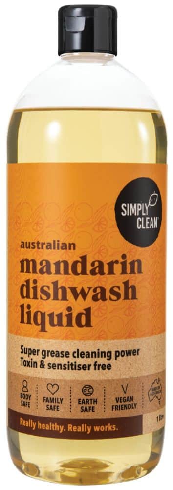 SIMPLY CLEAN DISHWASH LIQUID MANDARIN 1L
