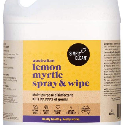 SIMPLY CLEAN SPRAY & WIPE LEMON MYRTLE 5L
