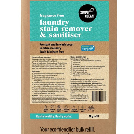 SIMPLY CLEAN LAUNDRY STAIN REMOVER FF 5KG BOX