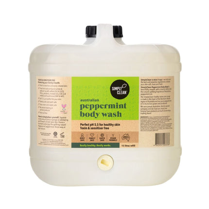 SIMPLY CLEAN BODY WASH PEPPERMINT 15L