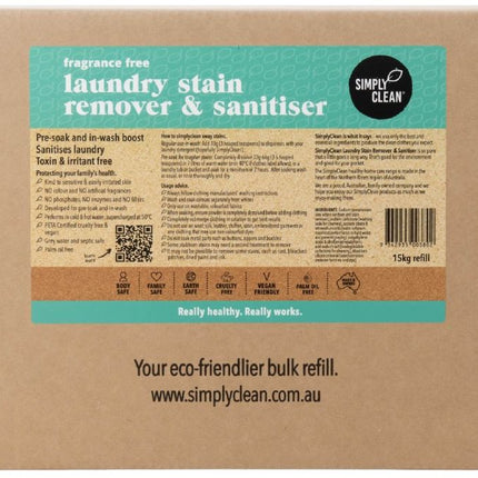 SIMPLYCLEAN LAUNDRY STAIN REMOVER FF 15KG