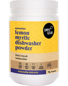 SIMPLY CLEAN Dishwasher Powder Lemon Myrtle 1kg | Laundry Product