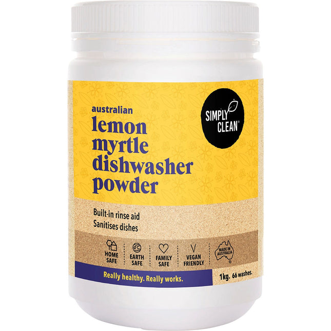 SIMPLY CLEAN Dishwasher Powder Lemon Myrtle 1kg | Laundry Product