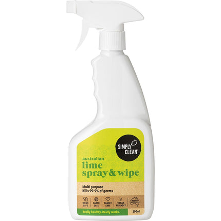 SIMPLY CLEAN Spray & Wipe Lime 500ml | Personal Wipe