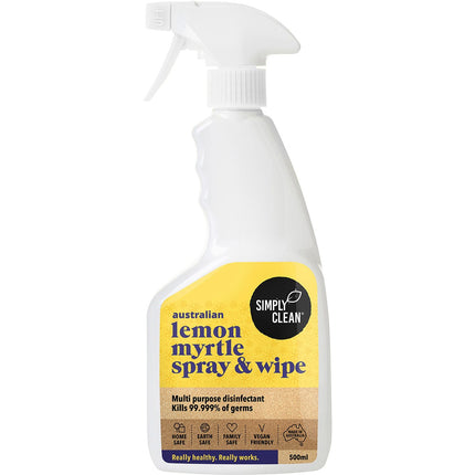 SIMPLY CLEAN Spray & Wipe Lemon Myrtle 500ml | Personal Wipe