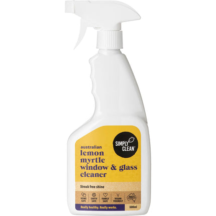 SIMPLY CLEAN Window & Glass Cleaner Lemon Myrtle 500ml | Cleaning Spray