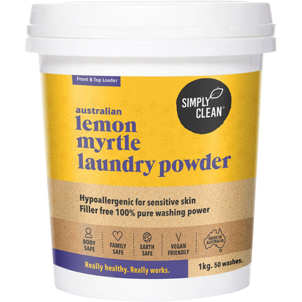 SIMPLY CLEAN Laundry Powder Lemon Myrtle 1kg | Laundry Product