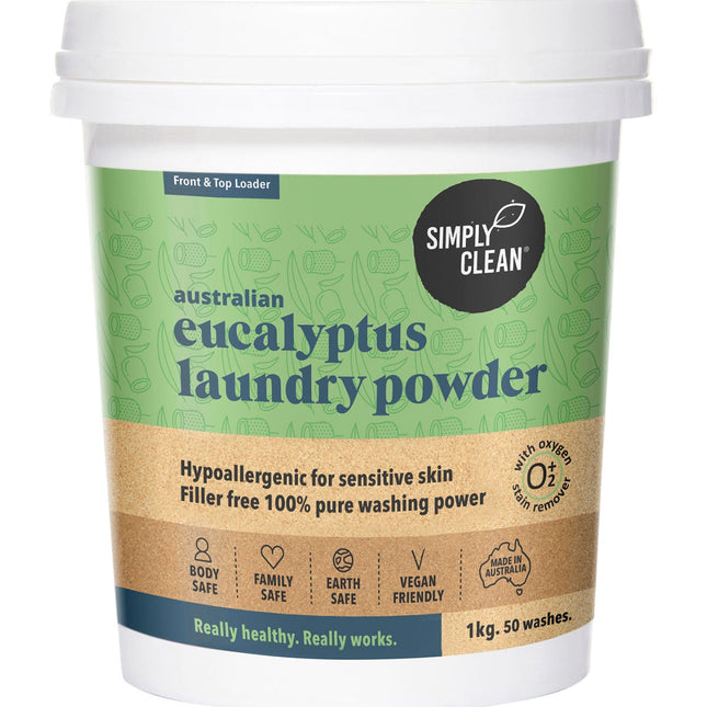 SIMPLY CLEAN Laundry Powder Eucalyptus 1kg | Laundry Product