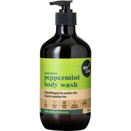 SIMPLY CLEAN Body Wash Peppermint 1L