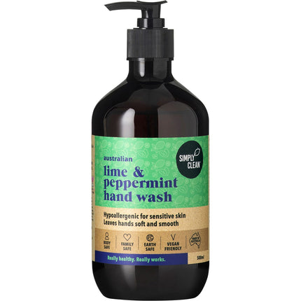 SIMPLY CLEAN Hand Wash Lime & Peppermint 500ml