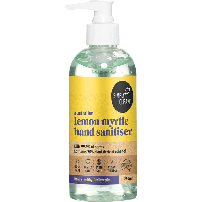 SIMPLY CLEAN Hand Sanitiser Lemon Myrtle 250ml | Hand Wash