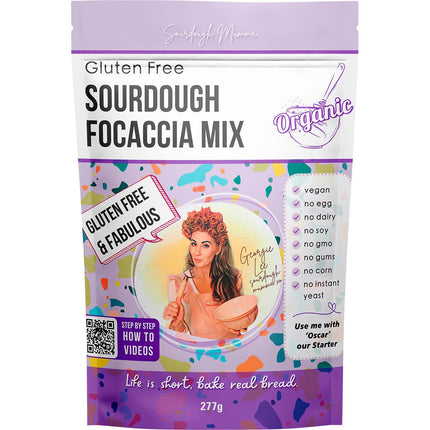 SOURDOUGH MUMMA Sourdough Focaccia Mix Gluten Free 277g | Baking Ingredient