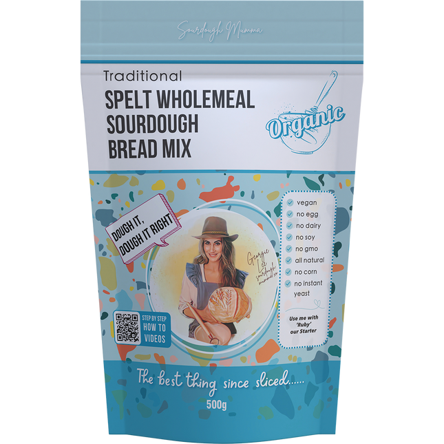Sourdough Mumma Spelt Wholemeal Sourdough Bread Mix Traditional 500g