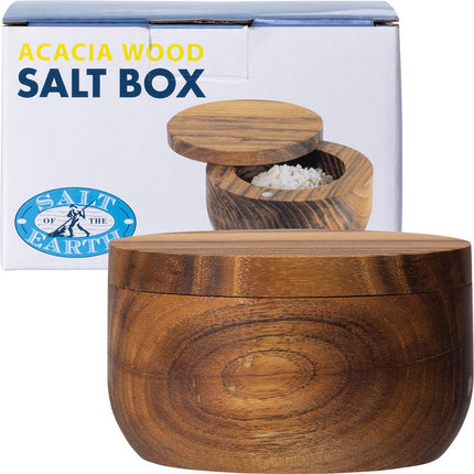 SALT OF THE EARTH - Acacia Wood Salt Box