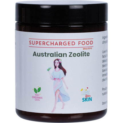 SUPERCHARGED FOOD Australian Zeolite Powder 120g | Health Supplement