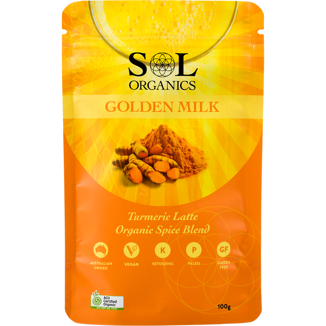 Sol Organics Golden Milk Turmeric Blend 100g
