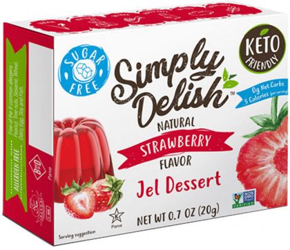 SIMPLY DELISH STRAWBERRY JEL DESSERT G/F 20G