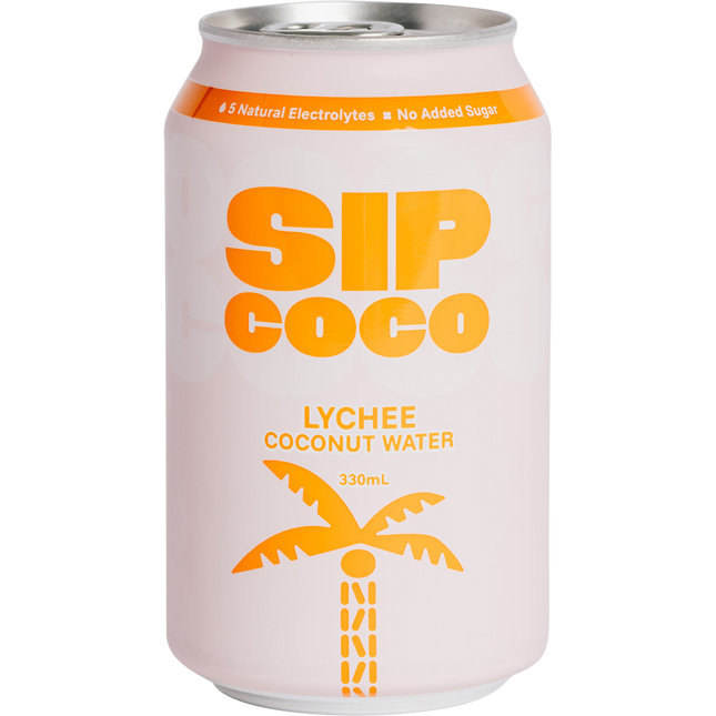 SIP COCO Lychee Coconut Water 12 x 330ml Cans