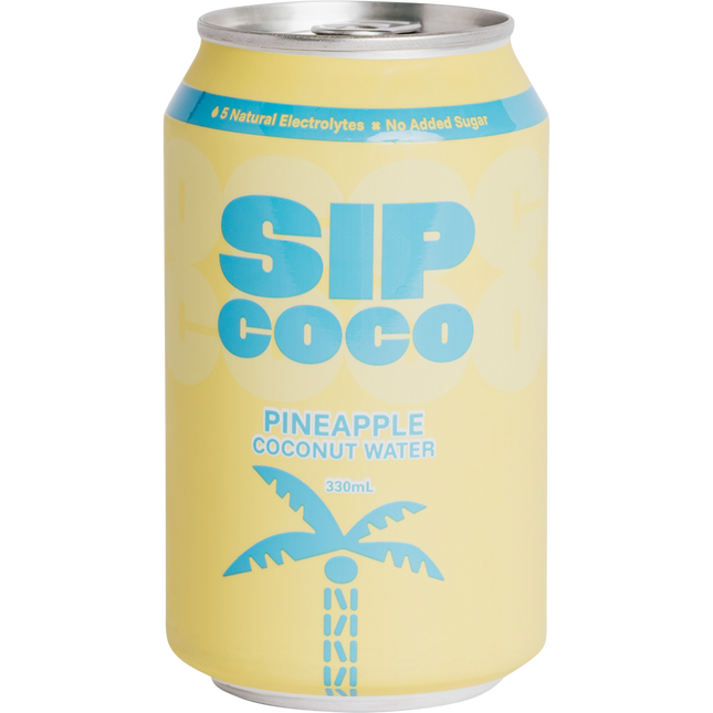 SIP COCO Pineapple Coconut Water 12 x 330ml Cans