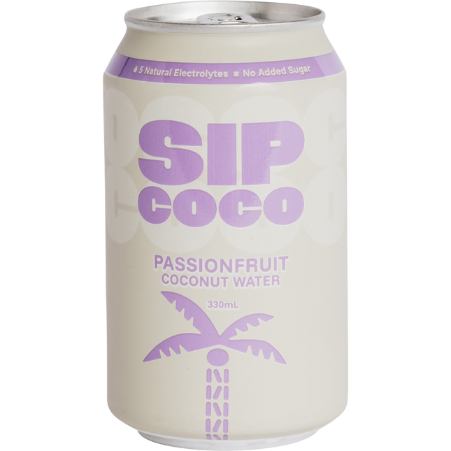 SIP COCO Passionfruit Coconut Water Can 12 x 330ml