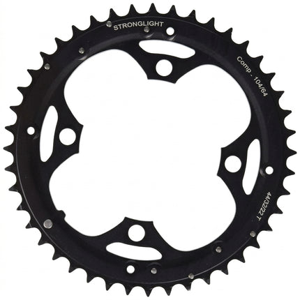 CHAINRING - MTB "STRONGLIGHT", 44T, 5083 Black - 9 Speed. Shimano TYPE XC E & DEORE LX comp- 104mm BCD, 4 Hole