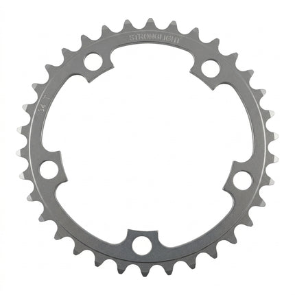 CHAINRING - ROAD "STRONGLIGHT", 34T, 5083 Silver - 110mm BCD, 5 Hole for 9/10 Spd