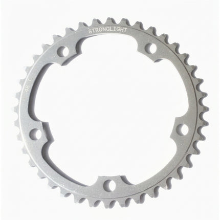 CHAINRING - ROAD "STRONGLIGHT", 39T, 5083 Silver - 130mm BCD, 5 Hole for 9/10 Spd
