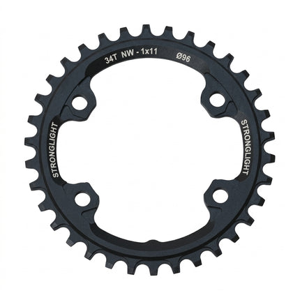 CHAINRING - MTB-NW "STRONGLIGHT", 32T, 7075 CNC Grey HT3 Shimano XTR - 96mm BCD, 4 Hole for 11 Spd - (Narrow Wide)