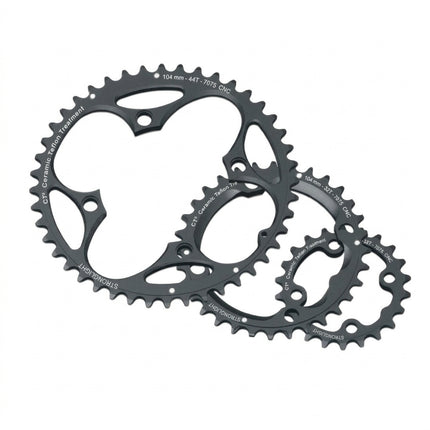 CHAINRING - MTB "STRONGLIGHT", 44T, 7075 CNC Black CT2 - 104mm BCD, 4 Hole for 9 Spd