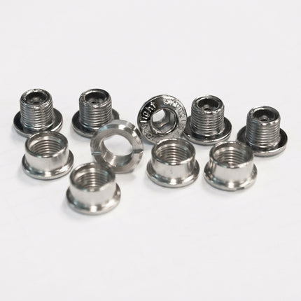 Stronglight Chainring Bolt Kits, SCREWS FOR TRACK CHAINRING, STEEL, SILVER
