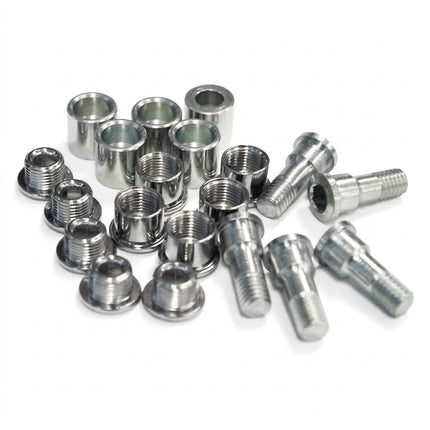 Stronglight Chainring Bolt Kits, STRONGSCREW FOR TRIPLE MESSENGER (5 ARMS) STEEL SILVER