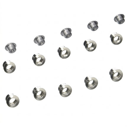 Stronglight Chainring Bolt Kits, STRONGROAD SCREW FOR DOUBLE (5 ARMS) STEEL SILVER