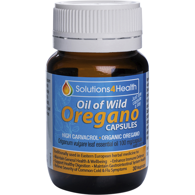 Solutions 4 Health Oil of Wild Oregano VegeCaps 30 Caps