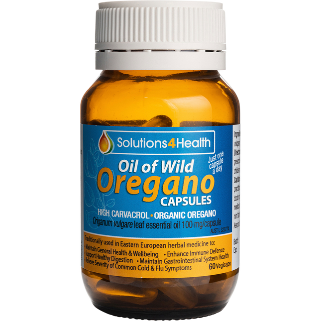 Solutions 4 Health Oil of Wild Oregano VegeCaps 60 Caps
