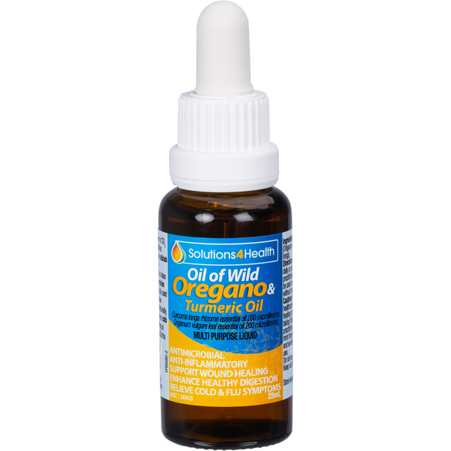 Solutions 4 Health Oil of Wild Oregano with Turmeric Oil 25ml