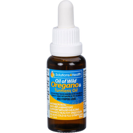SOLUTIONS 4 HEALTH Oil of Wild Oregano with Turmeric Oil 25ml | Herbs & Spices
