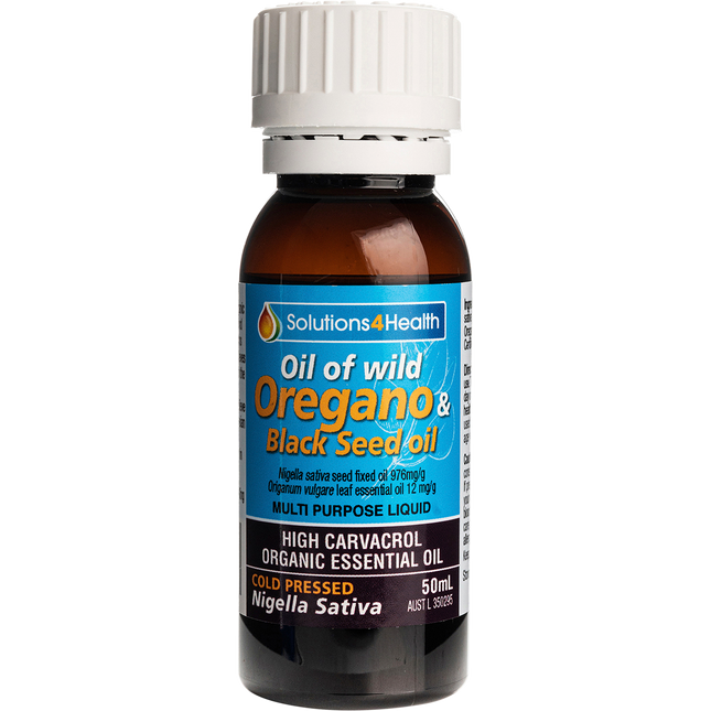 Solutions 4 Health Oil of Wild Oregano with Black Seed Oil 50ml
