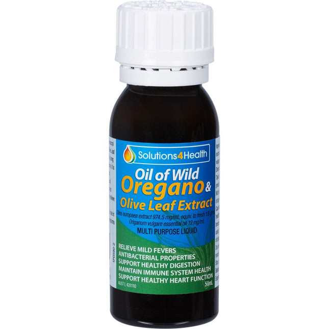SOLUTIONS 4 HEALTH Fortified Defence Wild Oregano Olive Leaf & Peppermint 50ml | Personal Care Product