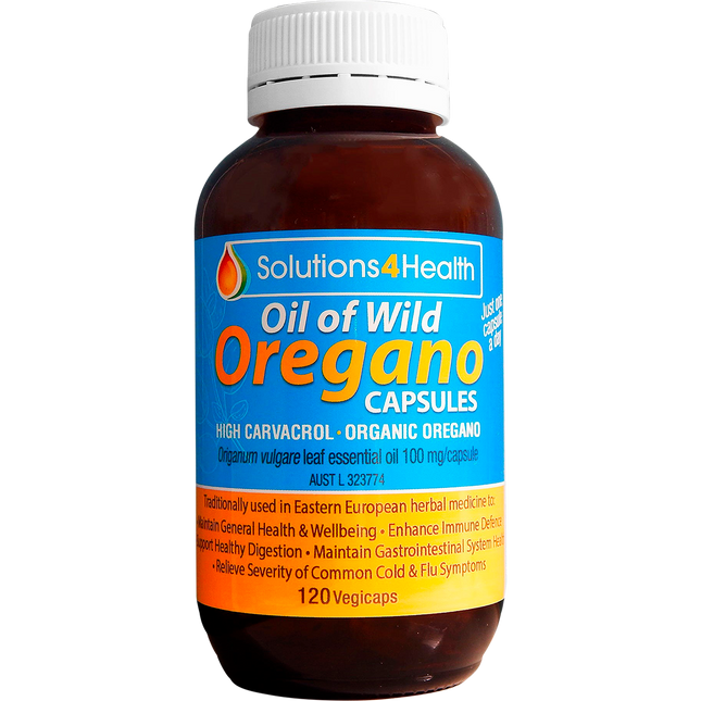Solutions 4 Health Oil of Wild Oregano VegeCaps 120 Caps