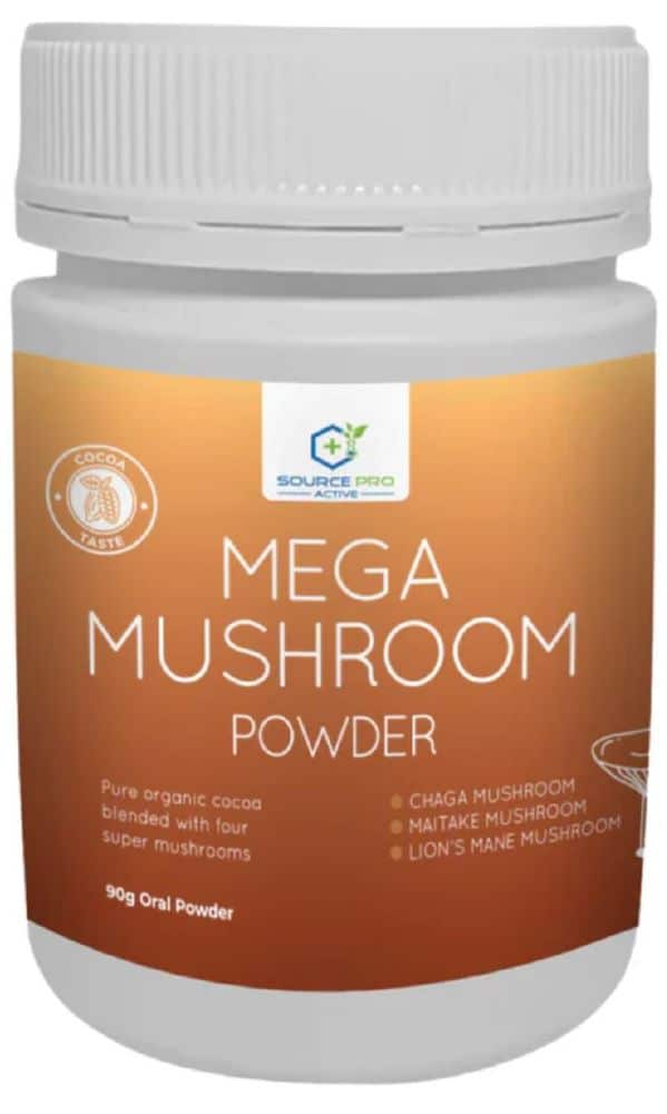 SOURCE PRO ACTIVE MEGA MUSHROOM POWDER 90G DEC24