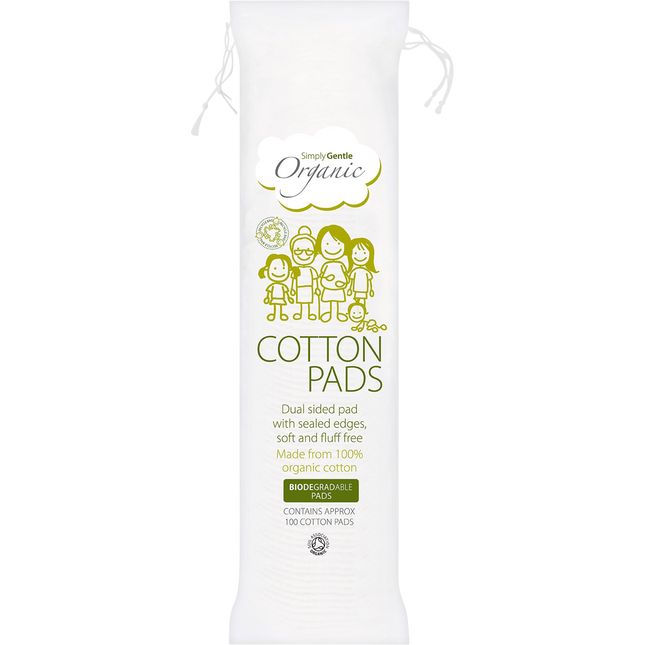 SIMPLY GENTLE ORGANIC Cotton Pads 100pk