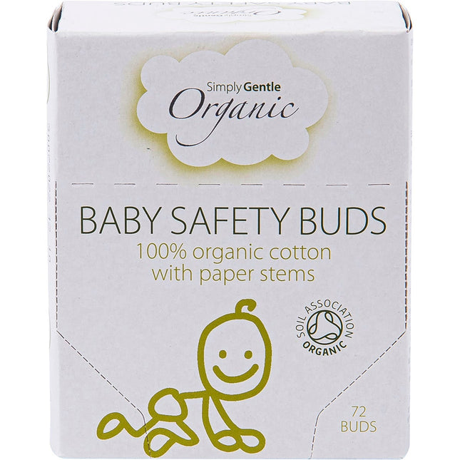 SIMPLY GENTLE ORGANIC Baby Safety Buds 72pk | Bath & Body